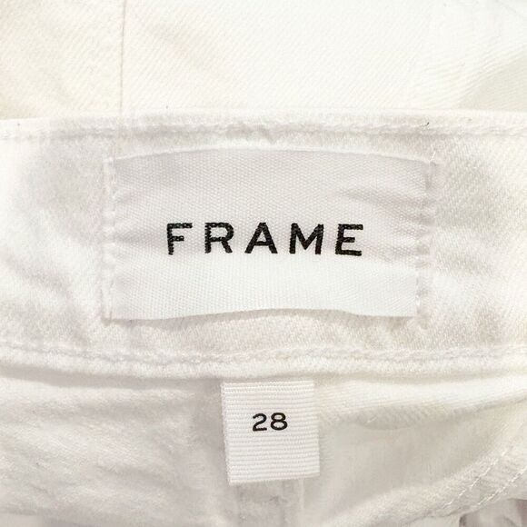 Frame Le Sylvia Kick Boot White Denim Size 28 Stretch $325 - Picture 5 of 7